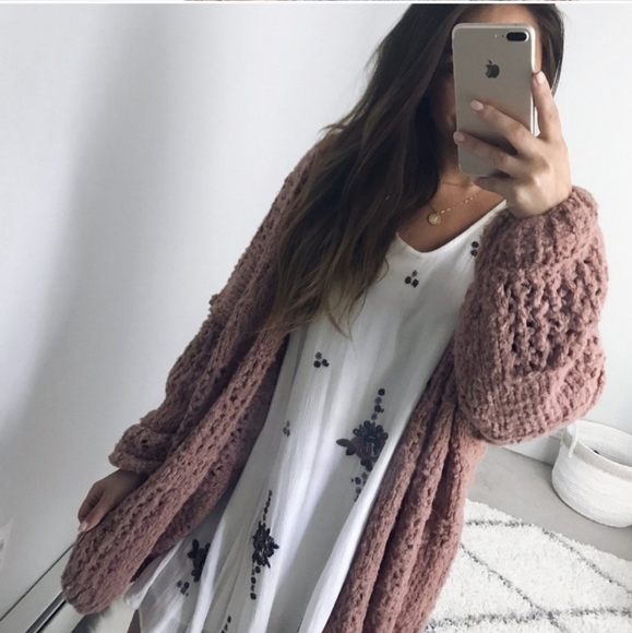 Free People *  Morning Cardigan Long - Picture 6 of 15